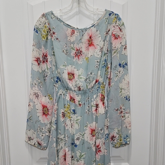 Louna Smocked Floral Long Sleeve Dress - Picture 3 of 14